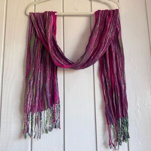 Vintage Y2K Multicolored Thread Woven Scarf